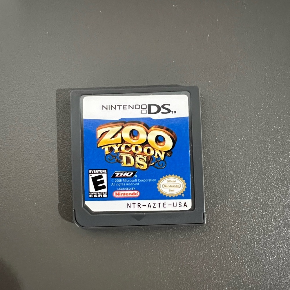 Nintendo DS Zoo Tycoon Game Catridge Only